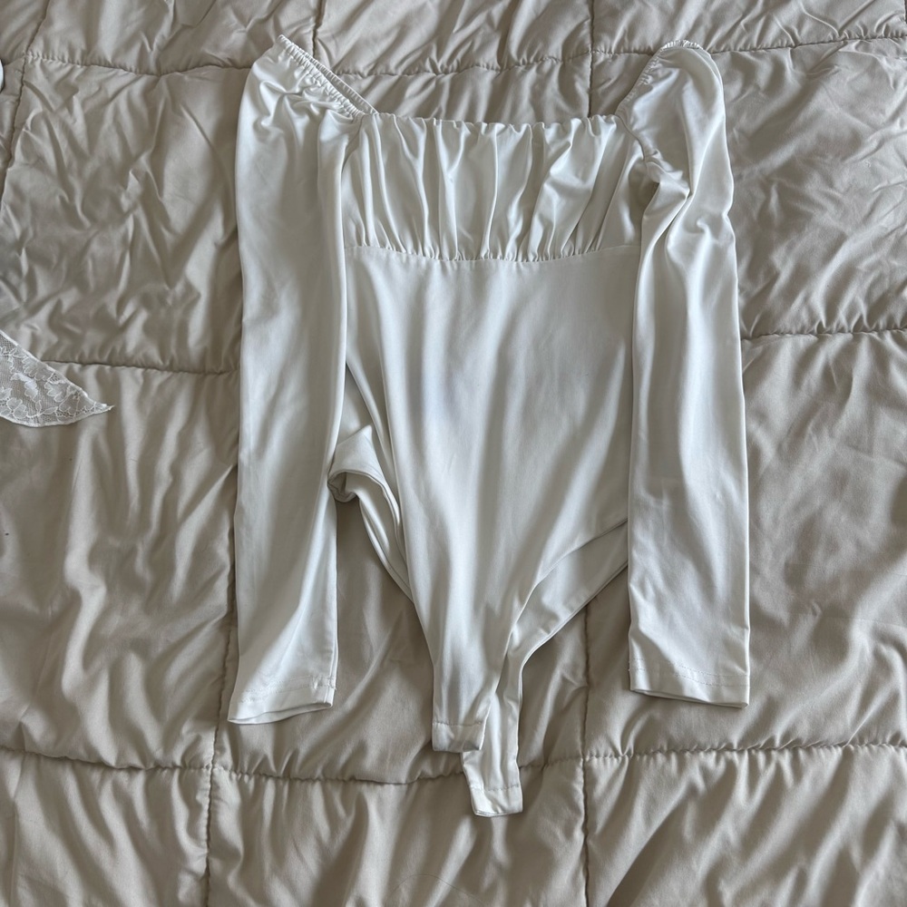 Princess Polly White Long Sleeve Bodysuit